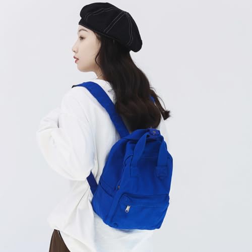 Image of MaxxCloud Vintage Denim Laptop Backpack Casual Canvas Daypack Handbag Purse Lightweight Rucksack Shoulder Bag