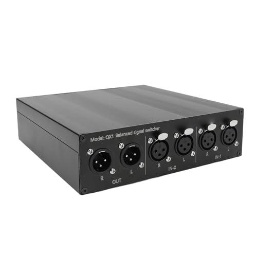 Conmutador de sonido XLR selector de audio analógico balanceado 2x1 5