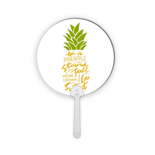 Éventail rond en plastique rigide motif PineFruit accessoire de ventilation - 2