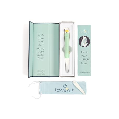 Image of LatchLight – Wearable Baby Night Light for Breastfeeding & Bottle Feeding | Dimmable Amber Glow | Melatonin-Friendly | Glow-in-The-Dark for Easy Locating | Silicone Tip Aids Latch Adjustments