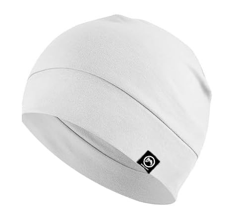 Cooling Cotton Skull Caps for Men Women, Lightweight Beanie Sleep Hats Breathable Helmet Liner