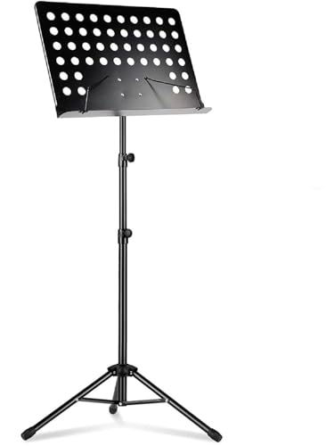 Image of Amazon Brand - Solimo Notation Stand with Adjustable Height Sheet Music Stand with Tripod Base