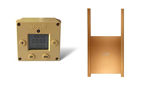 CUBE Automatischer Hühnerstall-Türöffner mit Lichtsensor und Timer + tür