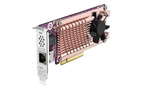Image of QNAP QM2-2P10G1TB 2 x PCIe Gen3 NVMe SSD & 1 x 10GbE (10G /5G /2.5G /1G /100M) Port Expansion Card to Enhance Performance