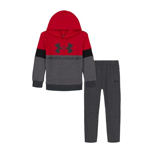 Image of Under Armour Boys' 2-Piece Hoodie Set, Pullover Sweatshirt and Fleece Pants