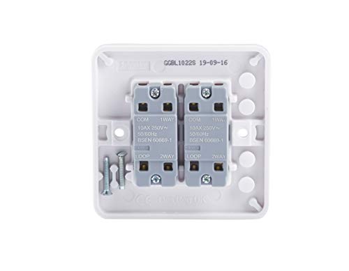 Interruptor doble Schneider Electric Lisse para solucionar el control de dos luces en pasillos 4