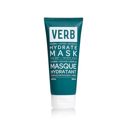 VERB Hydrate Mask, 6.8 fl oz - Intense Moisture for Dry + Frizzy Hair - Smooth + Detangle - Amber + Warm Jasmine Scent