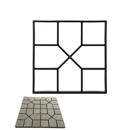 Moldes de Pavimentación Garden Path Maker Mold Plastic DIY Garden Mold Manually Paving Cement Brick Stone Road Concrete Mould Reusable Manually Paving (Color : Multi)