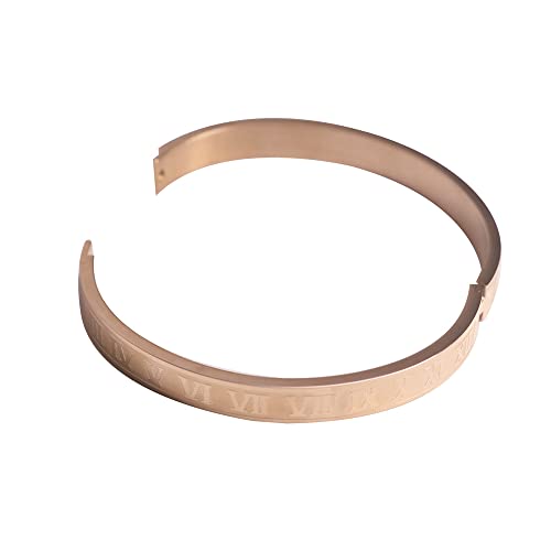 Pulsera de acero inoxidable con números romanos miniatura 4