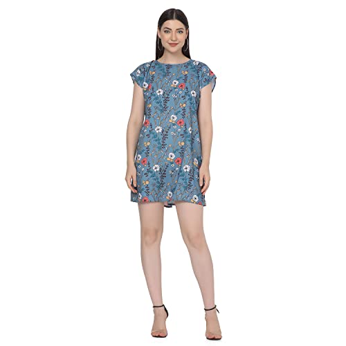 Image of DHRUVI TRENDZ Women's Knee-Length Dress | One Piece Dress for Women | Dresses for Women | Trendi Dress for Women | Dress