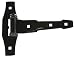Stanley Hardware S760-890 1296 Spring T Hinge in Black, 7-11/16", 2 piece