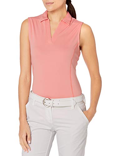 PGA TOUR Women's Airflux Sleeveless Polos, Pink Icing, Medium