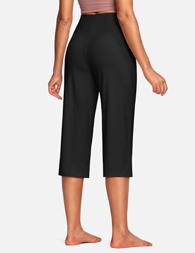 Image of ISEEGZ 15 inch / 18 inch / 21 inch / 25 inch Capri Pants for Women High Waist with Pockets Women's Capris Workout Yoga Pants Loose Straight Leg