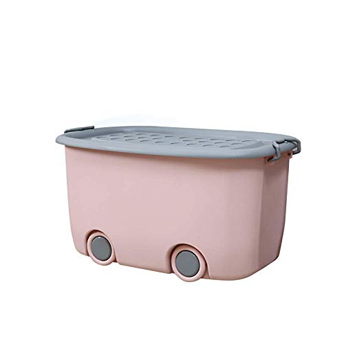 Caja para juguetes ecológica y no tóxica de 62L con ruedas para un almacenamiento seguro