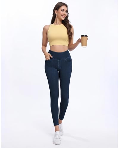 Jeggings for Women Tummy Control Stretch Jeans High Waisted Skinny Jeans Pull On Butt Lifting with Pockets2