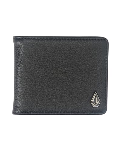 Volcom Single Stone Bi-Fold Leather Wallet, Black3