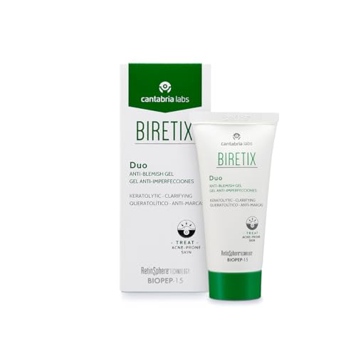 Biretix Duo Gel, Previene y Corrige Granos con Una Excelente Tolerancia, Blanco, 30 Mililitros