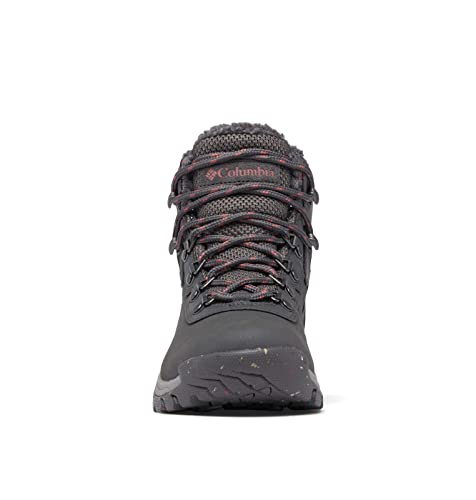 Columbia Women's Newton Ridge Waterproof Omni-Heat II, Dark Grey/Beetroot, 5