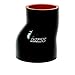 HPS HTSOR-225-275-BLK Silicone High Temperature 4-ply Reinforced Offset Reducer Coupler Hose, 60 PSI Maximum Pressure, 3" Length, 2.25" > 2.75" ID, Black