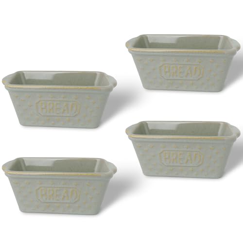 GDCZ Mini Loaf Pan, 5.6 x 4.3 Inch Ceramic Loaf