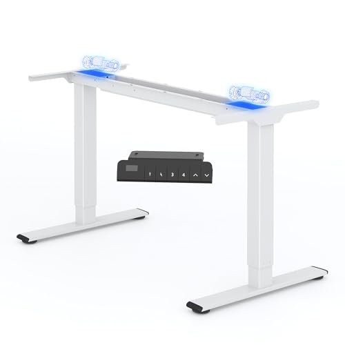 FLEXISPOT Höhenverstellbarer Schreibtisch Gestell, Elektrisch Tischbeine mit 2 Motoren &...