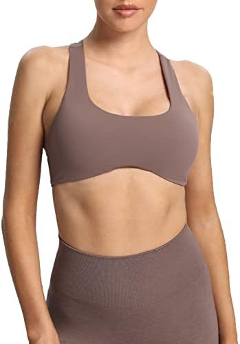 Aoxjox Women’s Workout Sports Bras Fitness Backless Padded Define Sculpt Racerback Bra Yoga Crop Tank Top