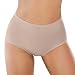Leonisa Women's High Cut Panty Shaper in Cotton, Nude, L