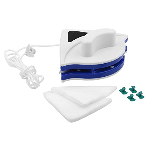 Risegun Outil de Nettoyage de vitres de Maison Double Face en Plastique raclettes de Brosse d'essuie-Glace de Surface de Verre utiles magnétiques pour vitres de Grande Hauteur et de Voiture
