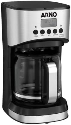 Cafeteira Elétrica Arno New Element Inox 1,8L CFNE, Painel Digital, Sistema Flavormix, Serve até 44 Xícaras, Função Programável, 220V