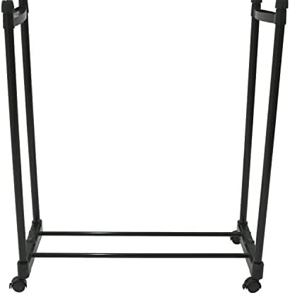Oypla Double Clothes Rail Portable Hanging Garment Storage with Shoe Rack Shelf