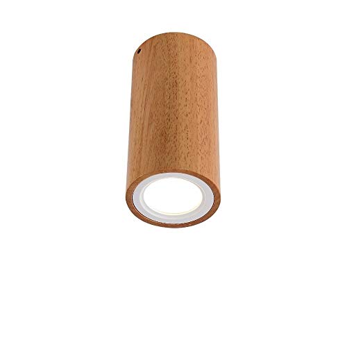 Luces para exteriores Lámpara de techo LED montada en madera nórdica Pequeño foco Luz de ojo de buey Sala de estar Pasillo Downlight Decoración de interiores Iluminación COB Spotlamp Tienda de ropa s