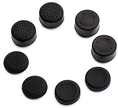 Microware Joystick Cap Cover for Nintendo Switch Joy-Con Black Silicone Thumb Stick Grip