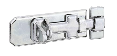 Alberts 841577 Cerrojo porta-candados de seguridad, Con maneta plana y cerradero fijado, Galvanizado, pasivado con capa gruesa, Pletina 100 x 40 mm, Juego de 10
