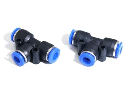 4mm Pneumatic Tee Connector Push Air Line Quick Fittings Air/Vaccum Hose Tube Push in Connector Pipe Joint 3 Way T Push Connector