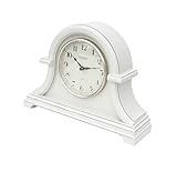 Mantel Clock Quartz Numbers Mantle Clock Arched Design Battery Operated Freestanding Decorative Retro Table Desk Bedside Shelf Fireplace Clock Analogue Vintage Home Living Room Kitchen Office (Cream)