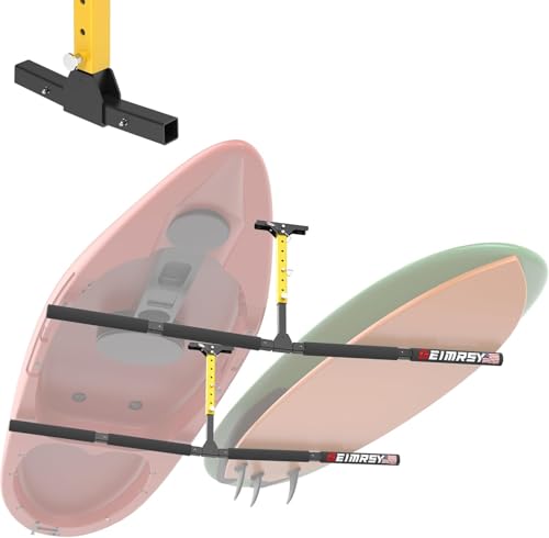 GanFindX Kayak Overhead Storage Rack &ndash; Adjustable Ceiling Hangers for 2 Kayaks, Paddleboards, or...