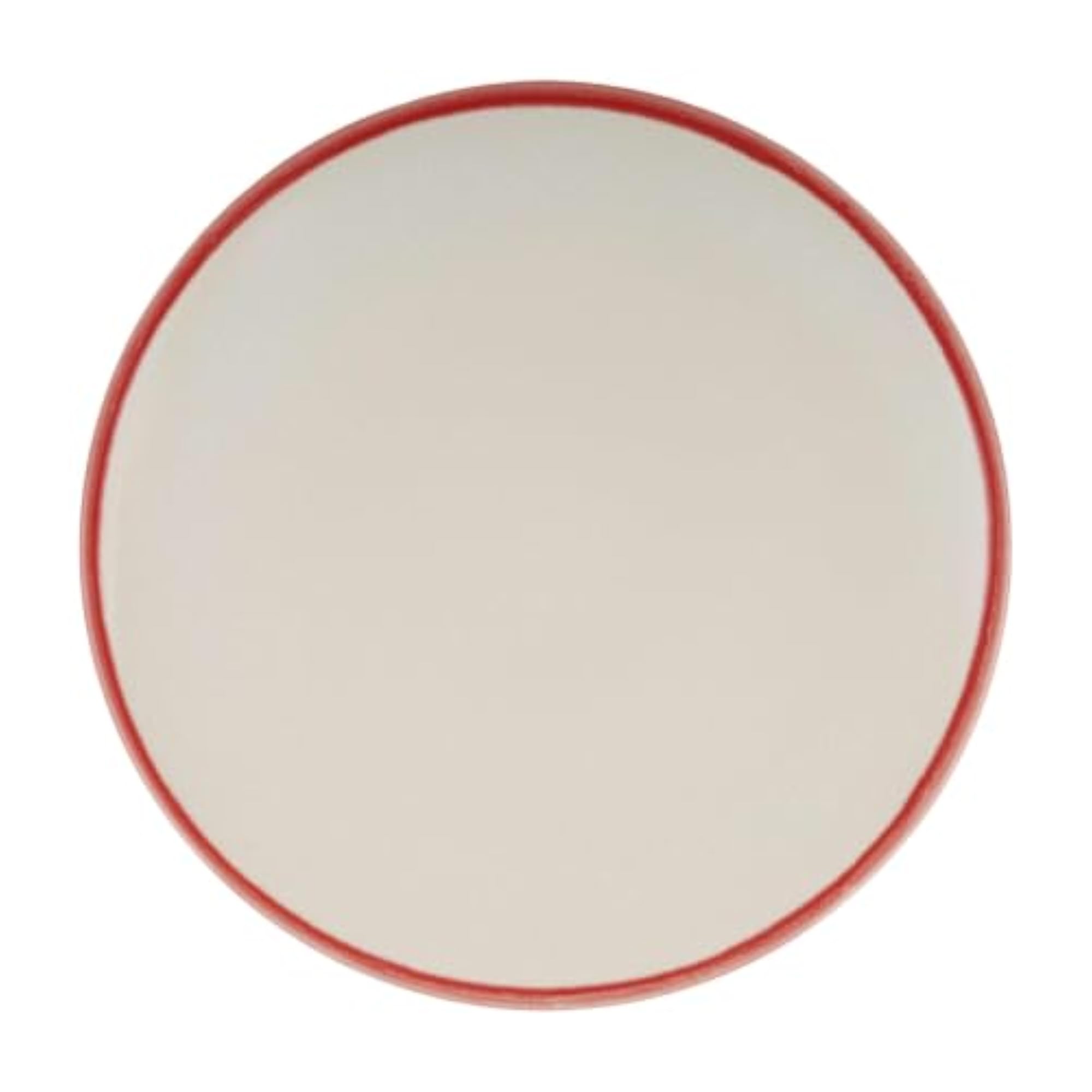 Ansel Red Flat Salad Plate 22Cm, Durable Dinner Plate