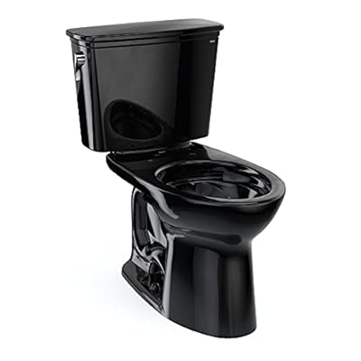 TOTO Drake Transitional Two-Piece Elongated 1.28 GPF TORNADO FLUSH Toilet, Ebony - CST786CE#51