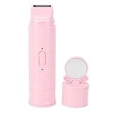 Tondeuse lectrique Cheveux Rechargeable avec Double T te pour Femme Rose pilateur Portable Visage et Zones Intimes Miroir Inclus