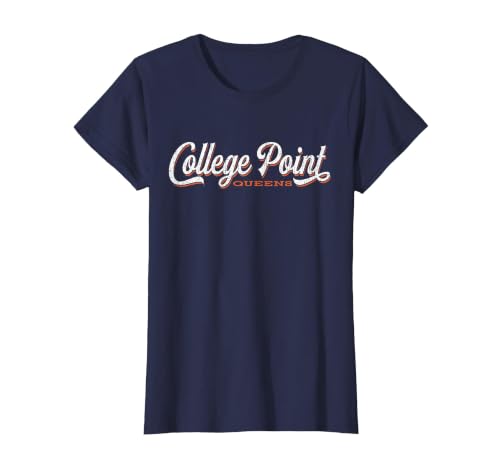 College Point Queens New York T-Shirt T-Shirt, Women, Navy Blue, Medium