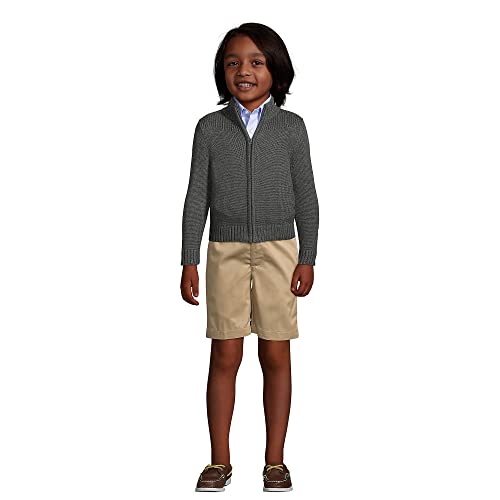 Image of Lands' End School Uniform Boys Plain Front Blend Chino Shorts