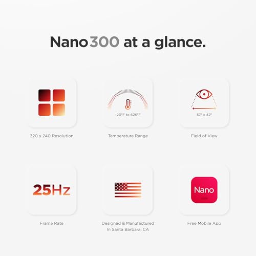 Image of Seek Thermal - Nano 300 Thermal Camera for Android with USB-C Connector, Android Thermal Camera, High Resolution 320 X 240 Thermal Imager, 25hz Imaging Frame Rate, -4F~626F Temp Range