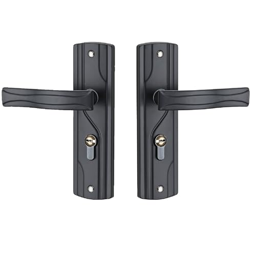 Cerradura De Manija De Puerta Con Llaves, Universal Juego De Cerradura De Palanca De Puerta Con Rodamiento Silencioso De Acero Al Manganeso Con Llaves Picaporte Puerta Para El Dormitorio Del Hogar