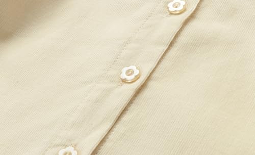 Image of Mud Kingdom Little Girls Corduroy Shirt Button Down Long Sleeve Lace Collar