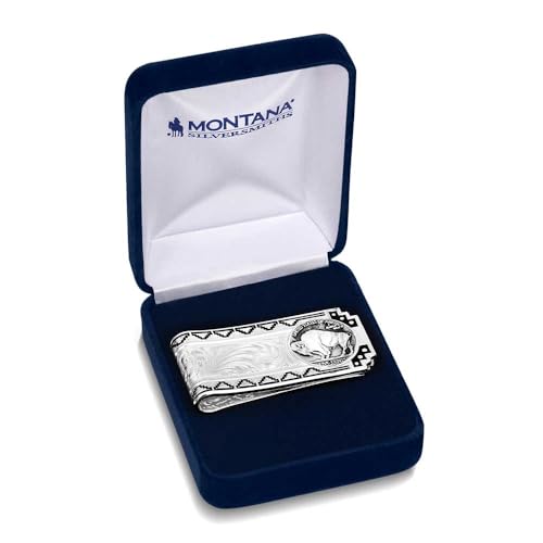 Image of Montana Silversmiths Made in the USA Western Lifestyle Money Clip (Buffalo Nickel Southwestern)