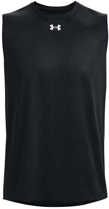 Under Armour Team Tech Mens Sleeveless Tank LT Black-White