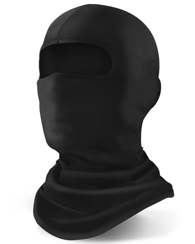 Xeoxarel Balaclava Ski Mask for Men/Women Motorcycle Neck Gaiter Black