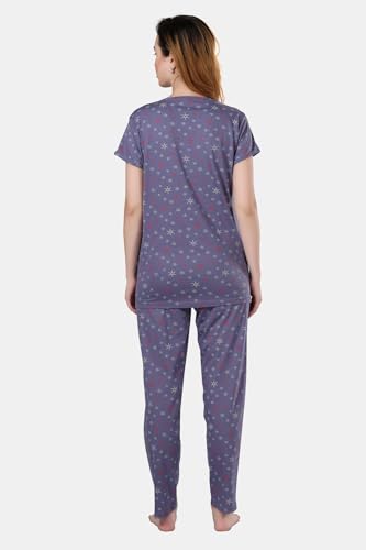 Image of Fabme Womens Cotton Pre and Post Pregnancy Maternity Top and Pyjama Set