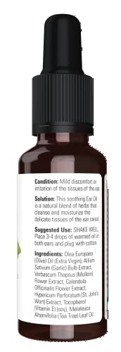 Now Solutions, Ear Oil, Soothing Herbal Blend, Great On Mild Discomfort Or Irritation, 1-Ounce #TOP1