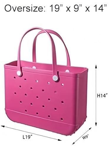 XLarge Rubber Beach Bag, EVA Waterproof Beach Tote Sandproof Small Size Travel Handbag for Sports Gym Travel Market Outdoor (green)2